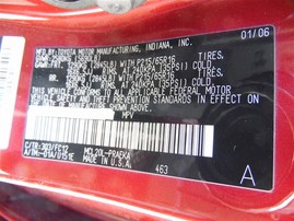 2006 TOYOTA SIENNA LE RED PEARL 3.3 AT FWD Z20061